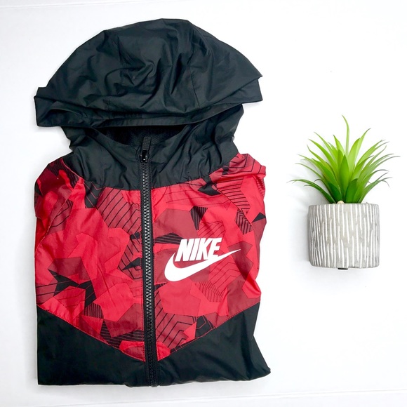 Nike Other - Nike Boys Red, Black & Grey Windbreaker